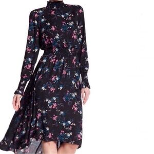 Nanette Lepore “Hi-Lo” Floral Black Dress